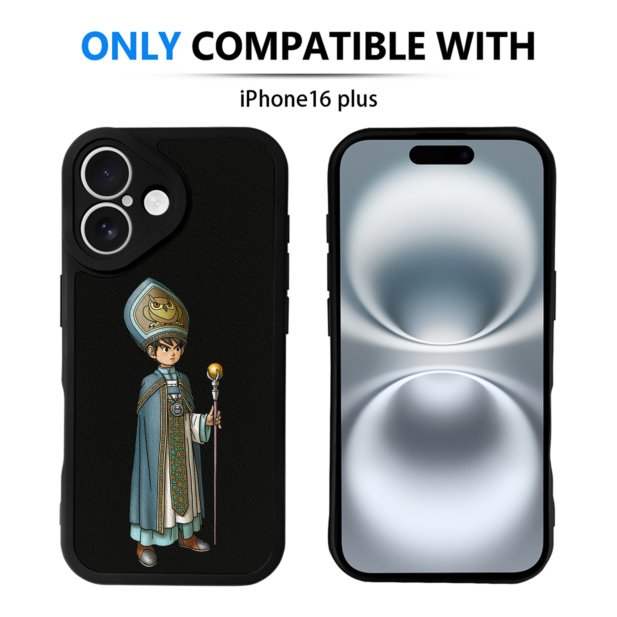 （画像用） ドラゴンクエスト Doragon Kuesuto Dragon Quest 【iPhone 16シリーズ対応】シリコンスマホケース（レザー調） 材質：シリコン